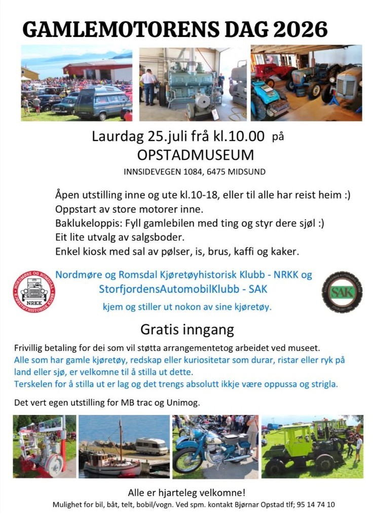 Gamelmotorens dag 25.juli Midsund